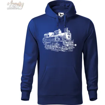 Dámská mikina Mikina - Parní lokomotiva 423 0145 - Velký Bejček Barva: Královská modrá (05), Velikost: 3XL, Střih: Pánské