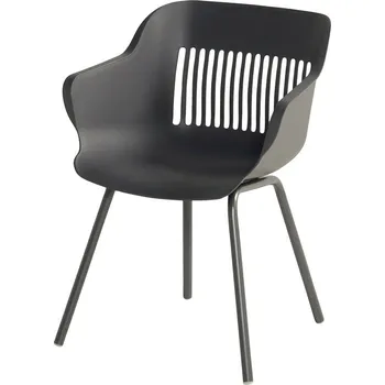 Tmavě šedé plastové zahradní židle v sadě 2 ks Jill Rondo – Hartman ID_1614708