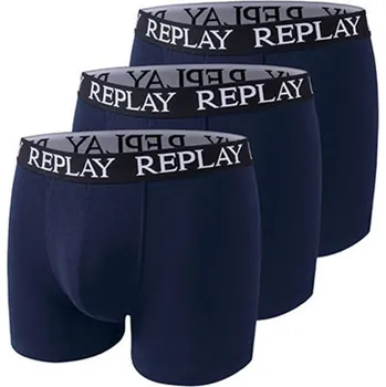 Boxerky Replay Pánské boxerky - 3 kusy I101102 Blue Marine-Blue Marine S
