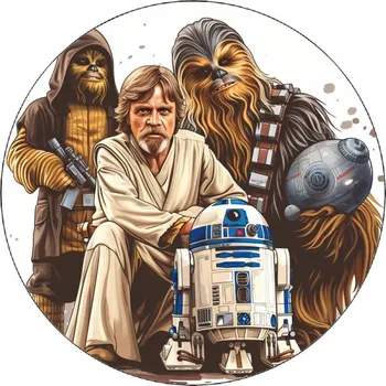 Jedlá dekorace na dort Jedlý papír Star wars 19,5 cm