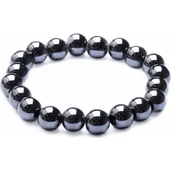 Náramek Hematit náramek z korálků 10 mm obvod cca 16 až 21 cm
