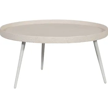 Konferenční stolek WOOOD Krémově bílý kovový konferenční stolek Buster 76 cm