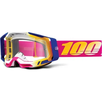 Motocyklové brýle RACECRAFT 2, 100% brýle MISSION, čiré plexi