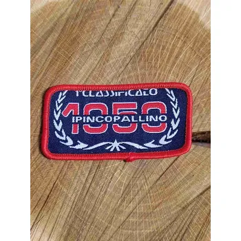 Textilní nažehlovací páska Nažehlovačka modrá s červeným rámečkem