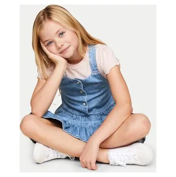 Dámské šaty Tommy Hilfiger Džínové šaty Summery KG0KG07928 Modrá Regular Fit 14Y