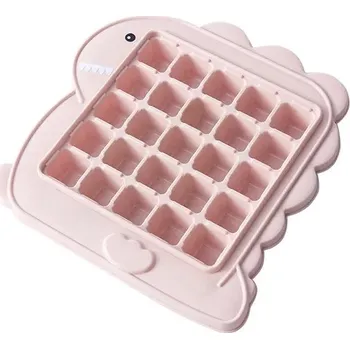 Tvořítko na led Forma na ledové kostky | tvořítko na led, na 25 kostek - dinosauří růžová