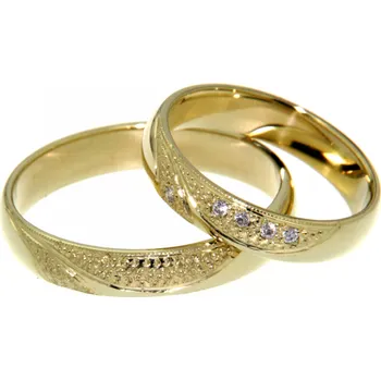 Prsten SNAU14Z0014 Snubní prsteny pánský Materiál: Žluté zlato 14kt, Šířka: 4, Velikost: 40