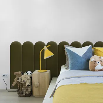 Obklad Čalouněný panel - Oblouk - 20x80cm Khaki