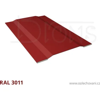 Střešní lemovaní Přítlačná lišta prolomená rš 160 vínově červená