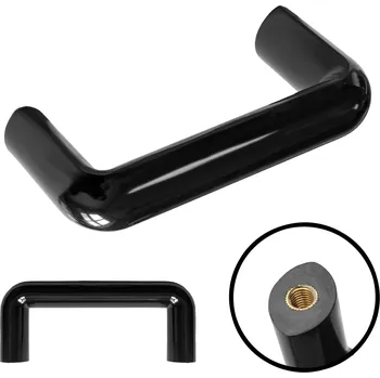 Nábytkové kování Onpira Černé lesklé madlo - duroplast Délka: 105 mm