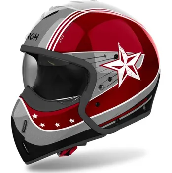 Helma na motorku Přilba J110 Command, AIROH (lesklá rudá) 2025 S