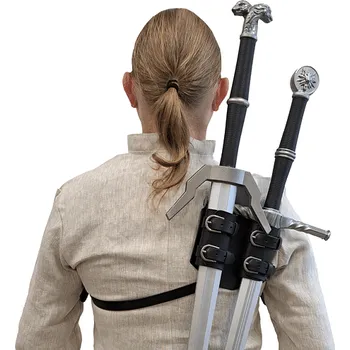 Karnevalový doplněk imago Kožený závěs na dva meče - Zaklínač