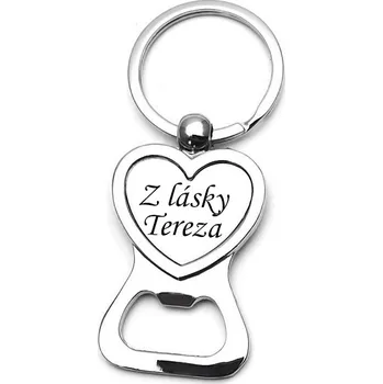 Otvírák Otvírák Srdce kovový přívěsek
