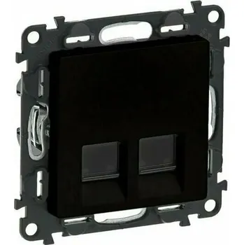 Elektrická zásuvka Legrand 75C6UC2 VALL-2XRJ45 C6 UTP ČERNÁ LIN