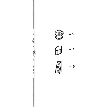 Dveřní kování MACO Převod Multi-Trend variabilní, dorn 15 mm Označení kování: Gr.3, 901-1300, 1 VZ