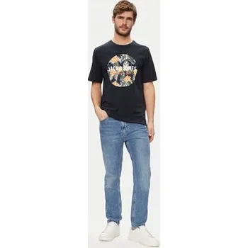 Pánské oblečení Jack & Jones T-Shirt Chill 12248072 Tmavomodrá Standard Fit S
