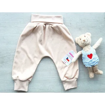 AMÁLKA Bavlněné rostoucí kalhoty, oříškové Velikost: 68