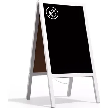 Allboards, Reklamní áčko bílé barvy s křídovou tabulí 118x61 cm, PK96W