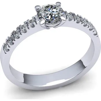 Prsten Zásnubní prsten s brilianty PZB180037 Materiál: Bílé zlato 14kt, Velikost: 70