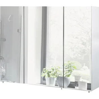 Koupelnový nábytek Zrcadlová skříňka bez osvětlení Möbelpartner Basic 100 x 16 x 70 cm bílá vysoce lesklá