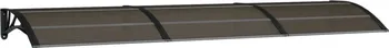 Stříška nad vchodové dveře vidaXL 153584 vchodová stříška z polykarbonátu černá 300 x 80 cm