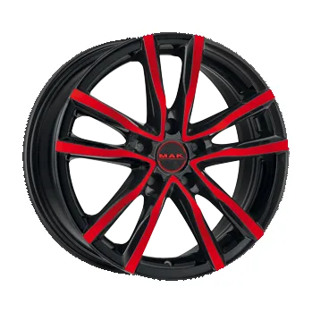 Alu kolo Alu disk MAK MILANO 7x17, 5x112, 76, ET42 BLACK AND RED