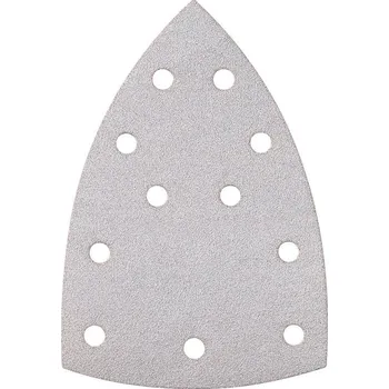 Brusný papír 10 brusných kotoučů se suchým zipem 100x150 mm, P 60, řada „professional“, na barvy, laky, tmel, dvoudílné, perforované, multifunkční brusky [625612000]