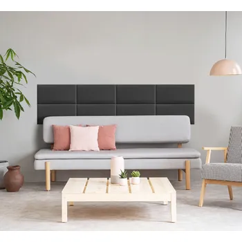 Obklad Čalouněný panel - Obdélník - 80x20cm Grafit