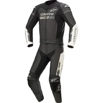 Moto kombinéza Dvoudílná kombinéza GP FORCE CHASER, TECH-AIR 5 kompatibilní, ALPINESTARS (černá/bílá) 2025 48