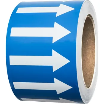 Lepicí páska HAPPY END Páska se šipkami, modrá/bílá, 100 mm - BZ OP003