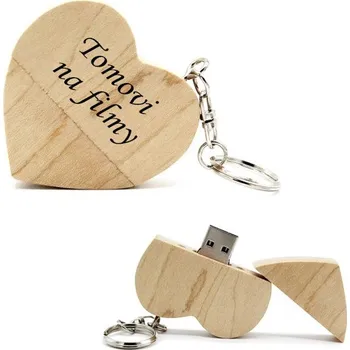 USB flash disk USB flash disk 32 GB Srdce dřevěný