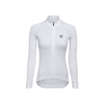 Cyklistické oblečení KALAS PASSION Z3 | Cyklistický dres dlouhý rukáv TEMPS | white | DÁMSKÝ | Velikost: 2