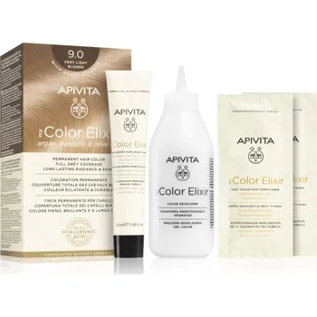 Barva na vlasy Apivita My Color Elixir barva na vlasy bez amoniaku odstín 9.0 Very Light Blonde 1 ks