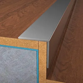 přechodová lišta BOHEMIA PROFIL Schodový profil 72/1, stříbrný, hliníkový, 15 × 15 × 2700 mm, samolepicí 72001