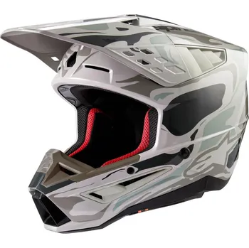 Helma na motorku Přilba S-M5 MINERAL, ALPINESTARS (šedá/zelená camo) 2026 XS