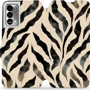 Pouzdro na mobilní telefon Flipové pouzdro Mobiwear - Realme GT Master Edition - VA53S Zebří (Knížkové flip pouzdro, obal, kryt na mobil Realme GT Master Edition - VA53S Zebří, materiál Umělá kůže + TPU - ochrana 360°, stojánek, silikonová vanička, magnetické zavírání)