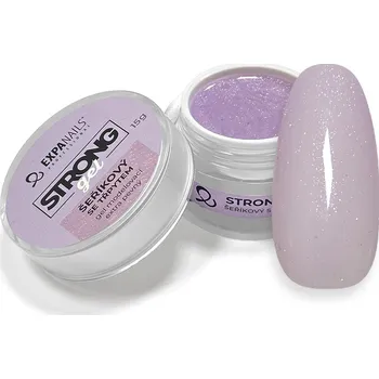 Umělé nehty UV/LED Gel modelovací Strong - Šeřík se třp. 15 g