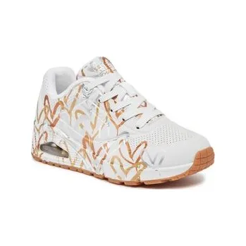 Dámské tenisky Sneakersy Skechers Uno Metallic Love 155523/WTGD Bílá 35