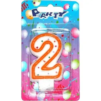 Dortová svíčka Svíčka dortová s tečkami č. 2 UNIPAP