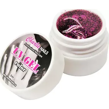 Charlie UV/LED gel 5ml - fialový glitter č.420