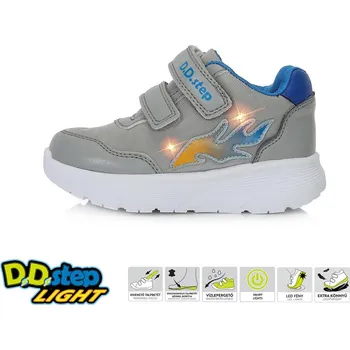 Dětská treková obuv D.D.step chlapecké tenisky F083-41304AM Barva: šedá, Velikost: 27