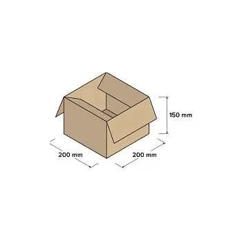 Úložný box Kartonové krabice 3VVL 200x200x150mm, 25 ks