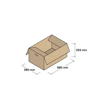 Úložný box Kartonové krabice 5VVL 580x380x292mm
