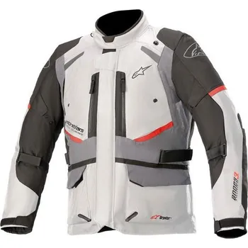 Moto bunda Bunda ANDES DRYSTAR, TECH-AIR 5 kompatibilní, ALPINESTARS (světle šedá/tmavě šedá/černá/červená) 2025 L