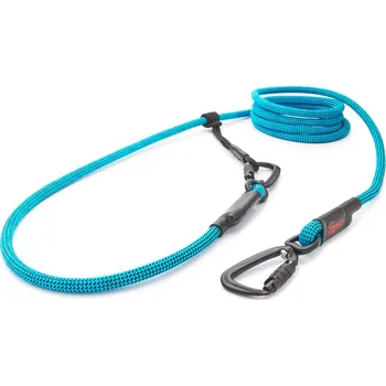 Vodítko pro psa Tamer Lanové vodítko EASYLONG TWIST | Střední pes | Tyrkysové s černým prošitím - 463 Délka: 2,5 m