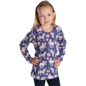 Dívčí tričko Bettymode Dívčí tričko KŮŇ dlouhý rukáv, 104