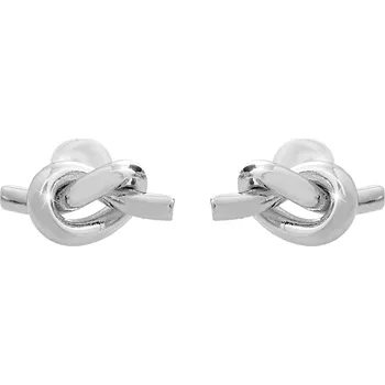 Módní doplněk JSB bijoux s.r.o. Ocelové náušnice puzety trubička zamotaná do uzlu bez krystalů