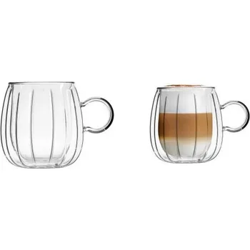 Sklenice Sada 2 dvoustěnných hrnků, 350ml, TULIP 8814