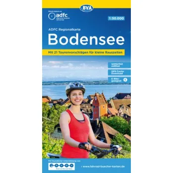 ADFC-Regionalkarte Bodensee, 1:50.000, reiß- und wetterfest, mit kostenlosem GPS-Download der Touren via BVA-website oder Karten-App: Mit 21 Tourenvorschlägen für kleine Rauszeiten – Allgemeiner Deutscher Fahrrad-Club e.V. (ADFC),BVA BikeMedia GmbH (DE)