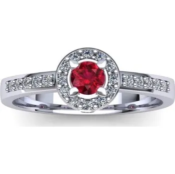 Prsten PZAU180029 Dámský prsten s rubínem Materiál: Červené zlato 14kt, Velikost: 50